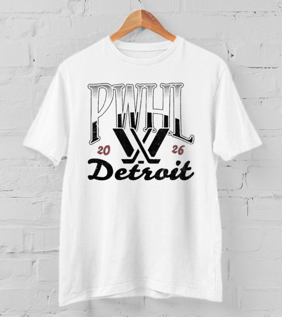 PWHL Detroit 2026 Essentials Sky High Crew T-Shirt