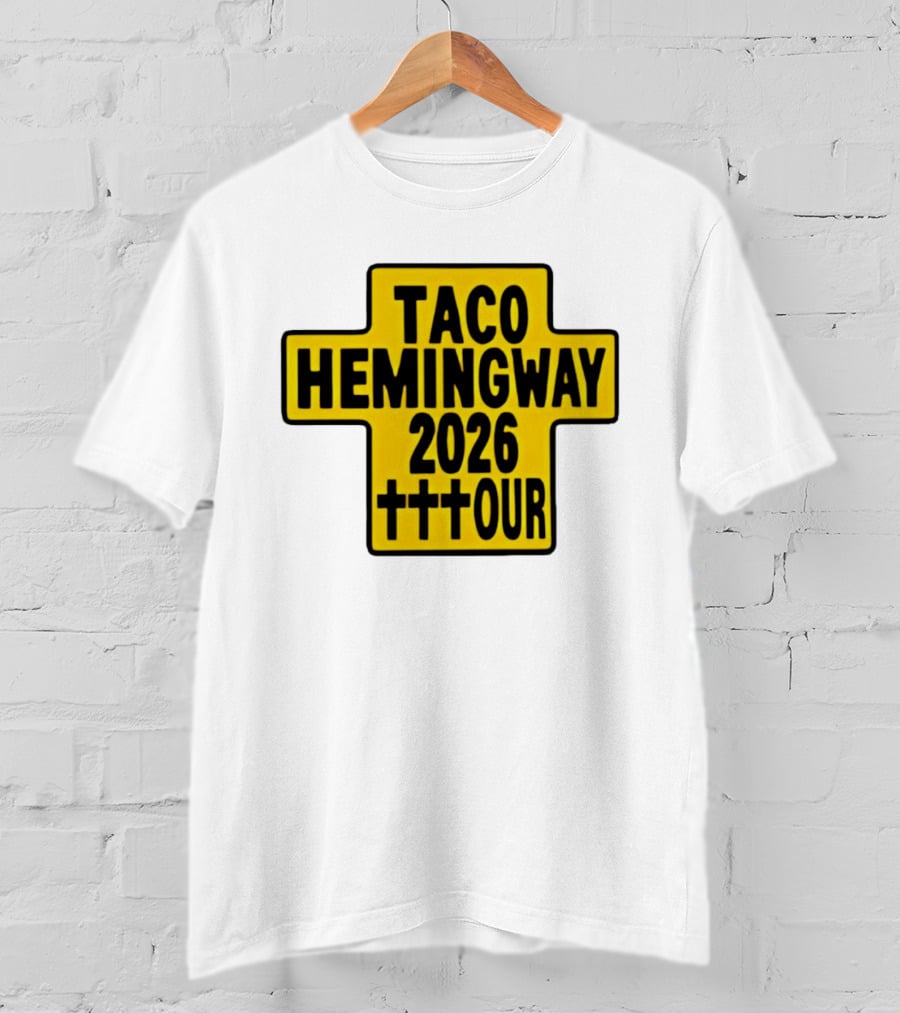 Taco Hemingway 2026 Tour Cross Symbol With Triple Crosses T-Shirt
