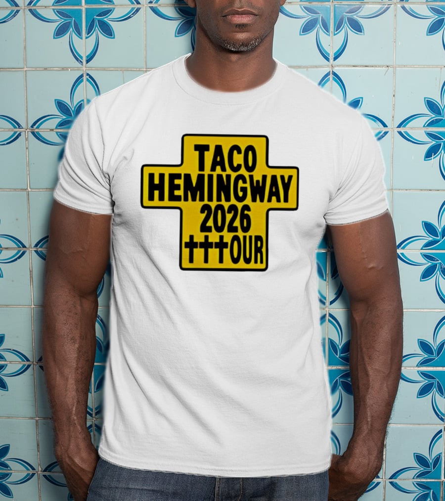 Taco Hemingway 2026 Tour Cross Symbol With Triple Crosses T-Shirt