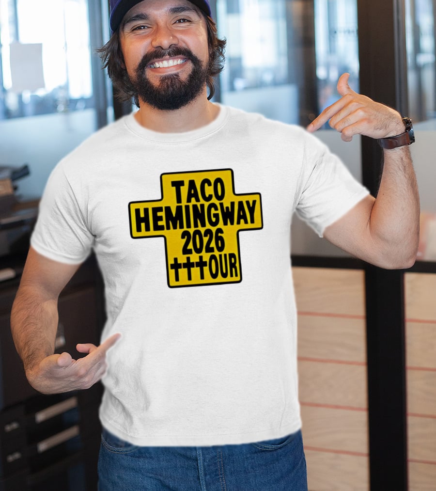 Taco Hemingway 2026 Tour Cross Symbol With Triple Crosses T-Shirt