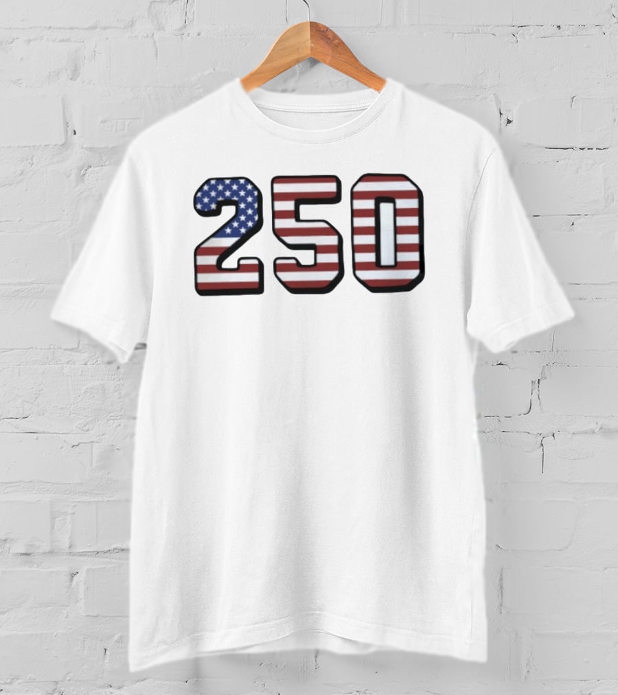 250 USA American Flag Stars And Stripes T-Shirt