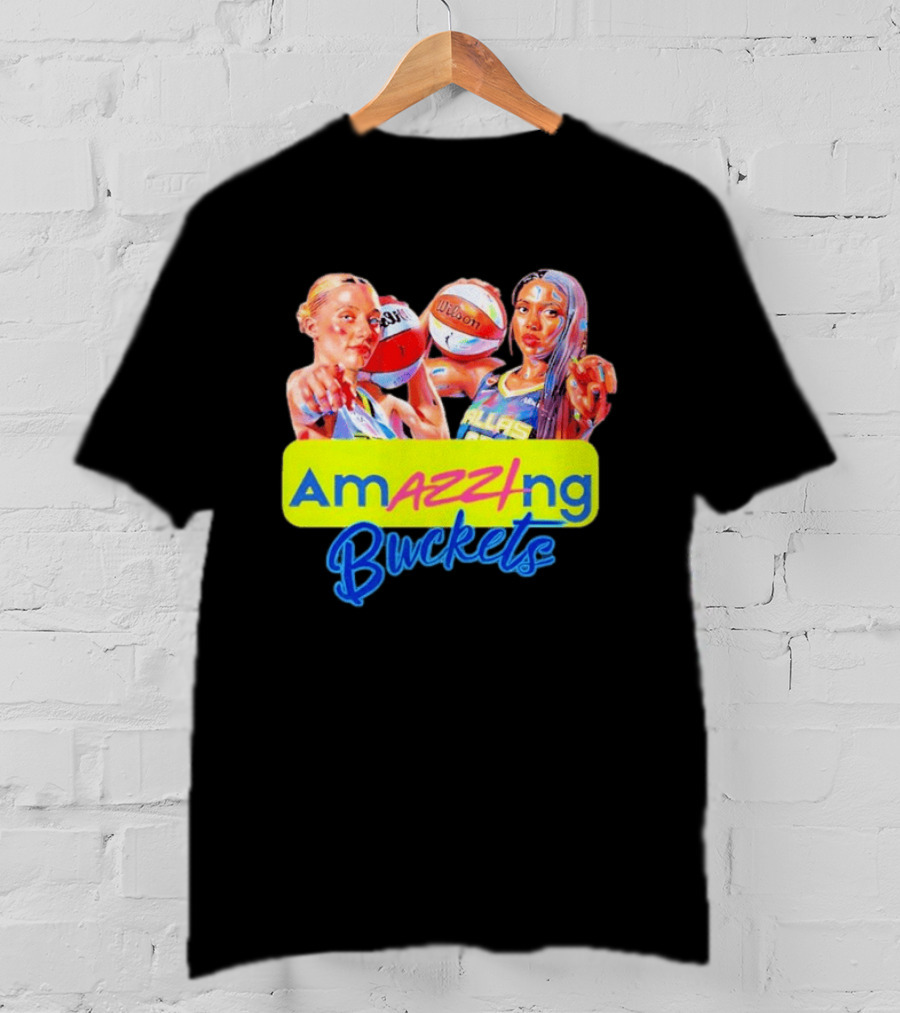Amazzing Buckets Paige Bueckers Azzi Fudd Dallas Wings Basketball T-Shirt