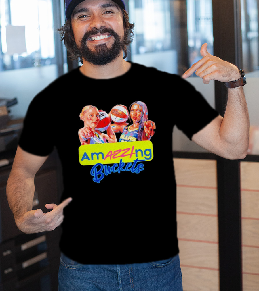 Amazzing Buckets Paige Bueckers Azzi Fudd Dallas Wings Basketball T-Shirt