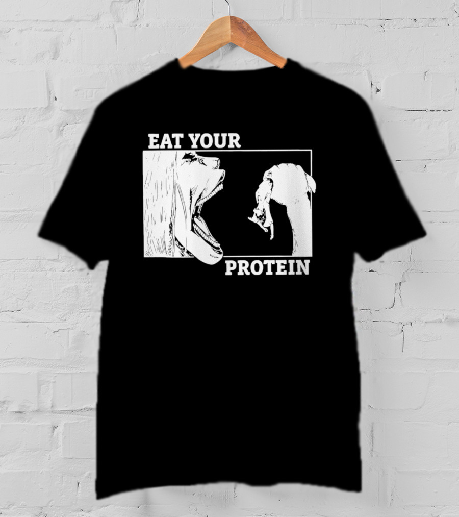 Attack On Titan Eat Your Protein Anime Eaten Scene T-Shirt