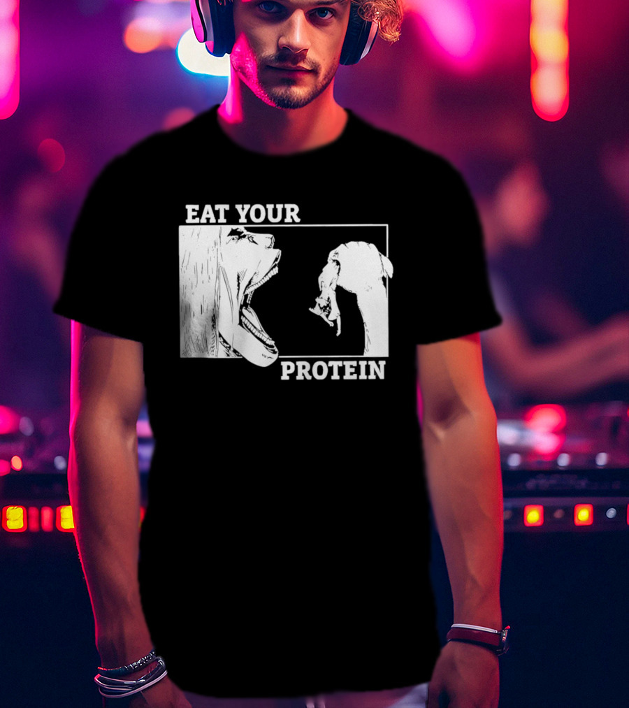 Attack On Titan Eat Your Protein Anime Eaten Scene T-Shirt