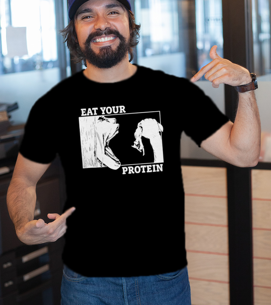 Attack On Titan Eat Your Protein Anime Eaten Scene T-Shirt