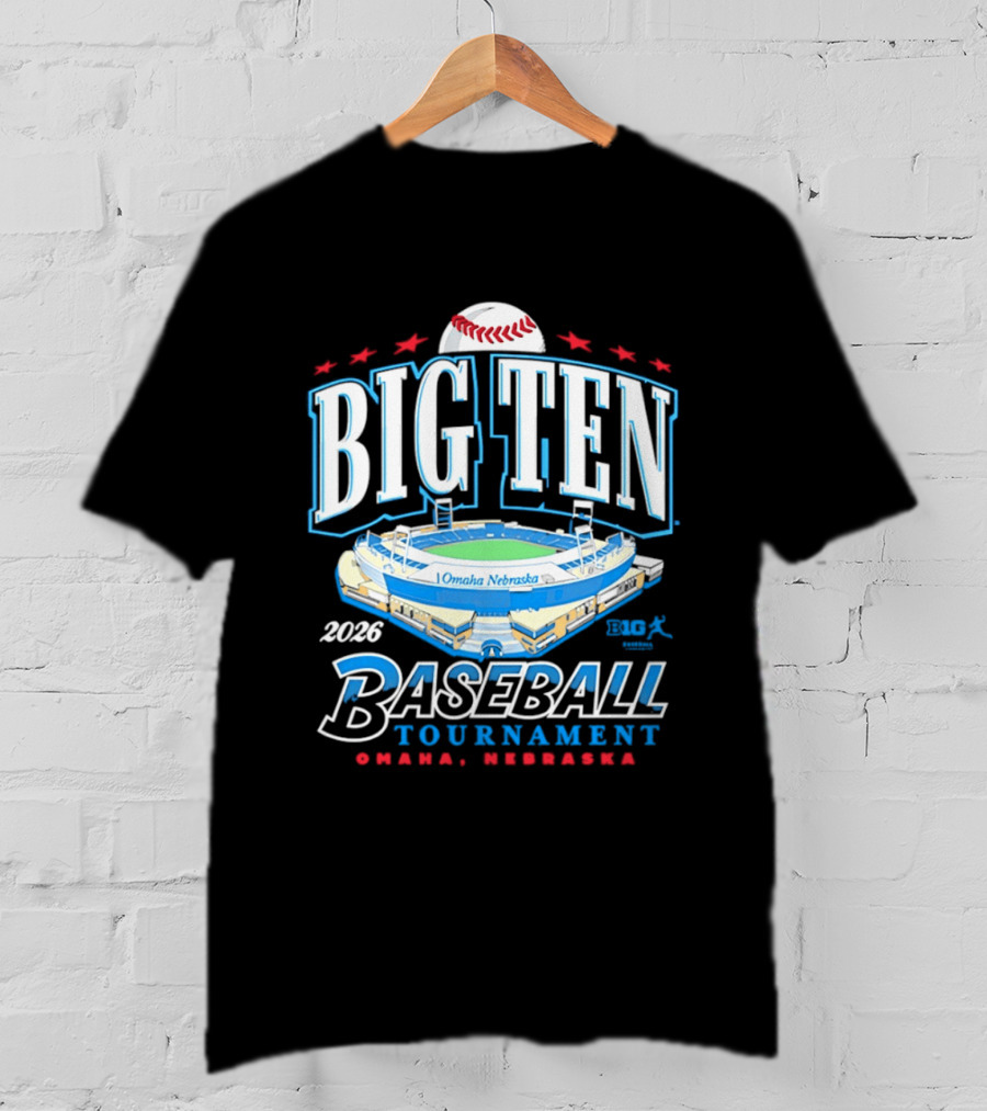 Big Ten Baseball Tournament 2026 Omaha Nebraska Stadium Event T-Shirt