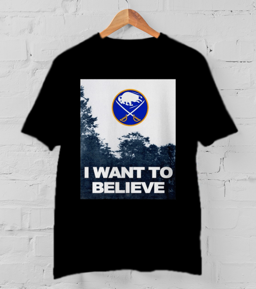 Buffalo Sabres I Want To Believe UFO Hockey T-Shirt