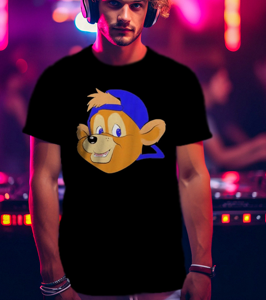 Chicago Cubs Clark Mascot Face Blue Cap T-Shirt