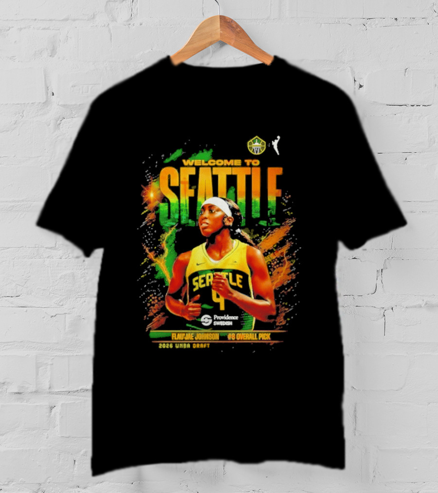 Welcome To Seattle Flau'jae Johnson WNBA Seattle Storm Rookie Season 2023 T-Shirt