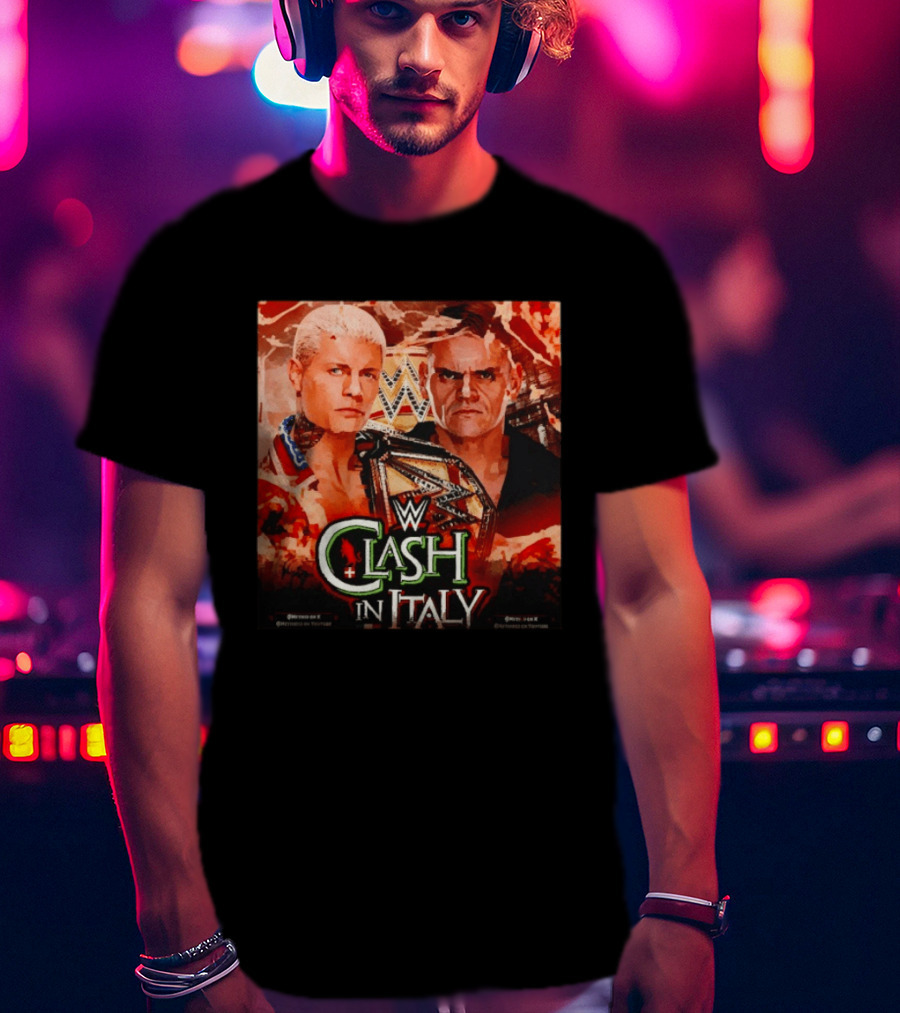 WWE Clash In Italy Cody Rhodes Vs Gunther May 31 Event T-Shirt