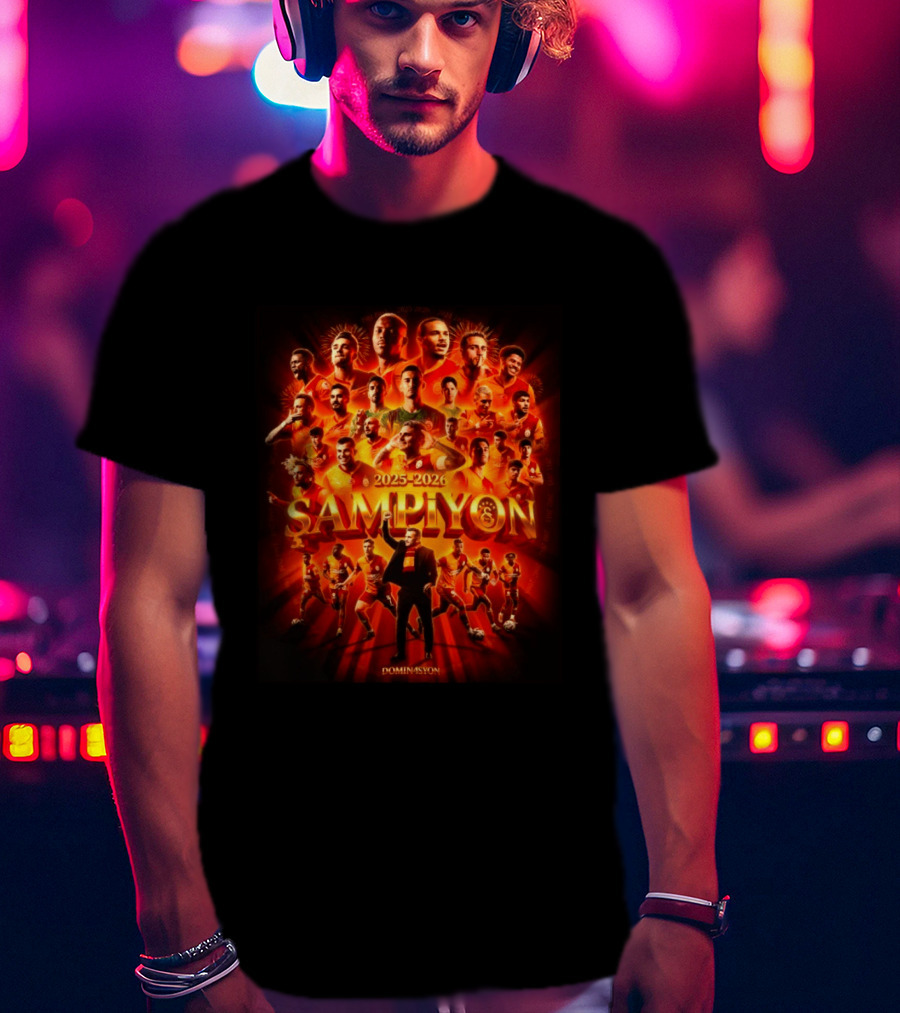 Galatasaray 2025 2026 Şampiyon Süper Lig Dominasyon 26th Win Celebration T-Shirt