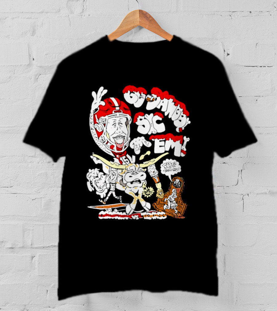 Go Dawgs Sic Em 2025 Georgia Vs Texas Football Rivalry Game T-Shirt