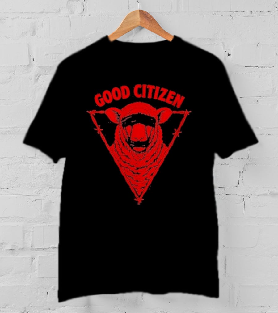 Good Citizen 2025 Sheep Symbol Barbed Wire Triangle T-Shirt