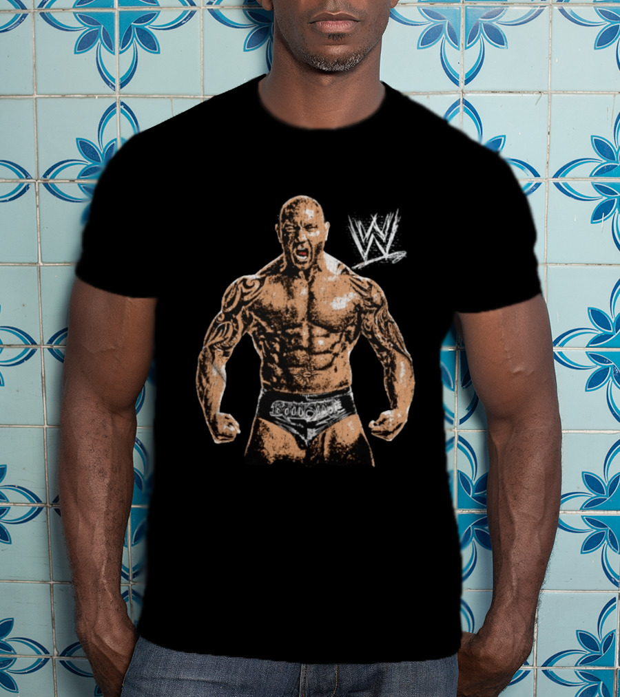 Dave Bautista WWE Superstar With Iconic Tattoo T-Shirt