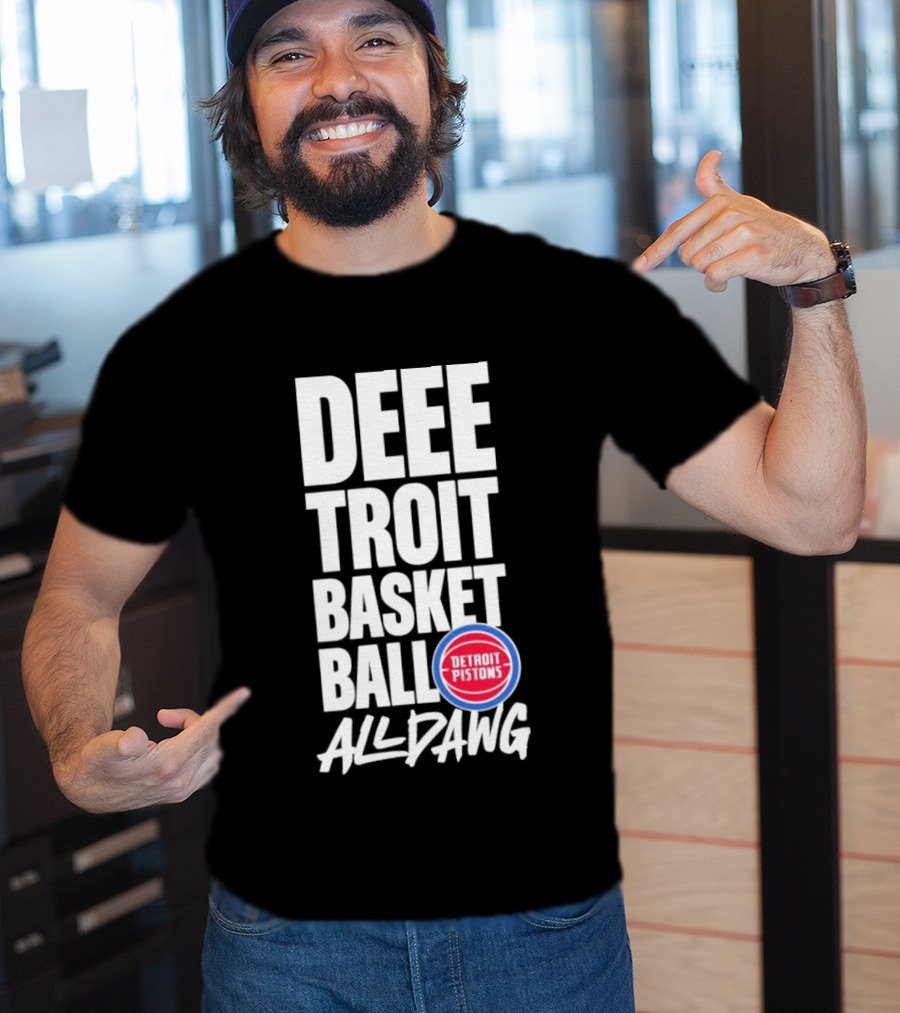 Detroit Pistons Deeetroit Basketball All Dawg T-Shirt