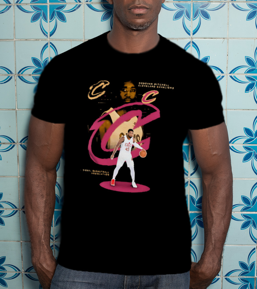 Donovan Mitchell Cleveland Cavaliers Basketball C Legacy 45 T-Shirt