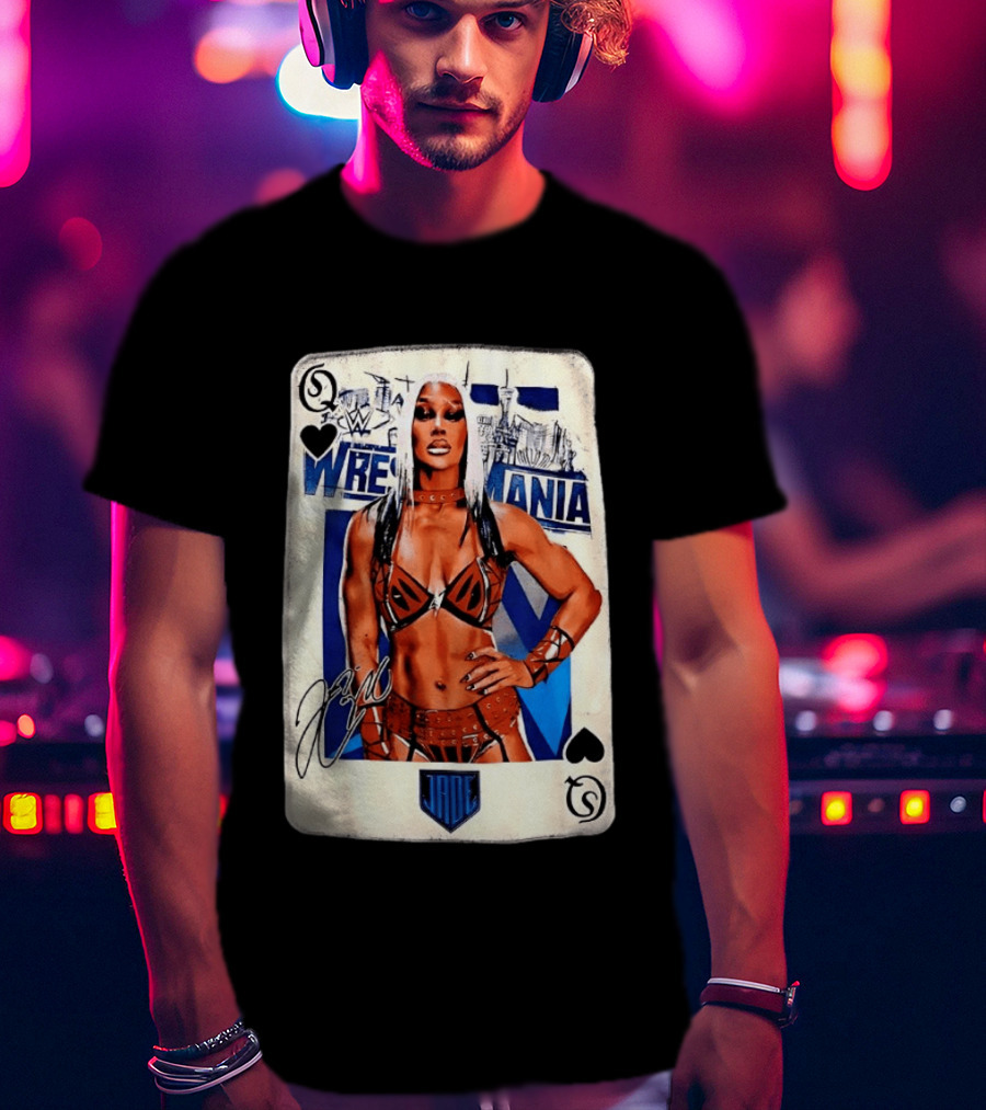 WrestleMania Jade Cargill WWE Playing Card Image T-Shirt