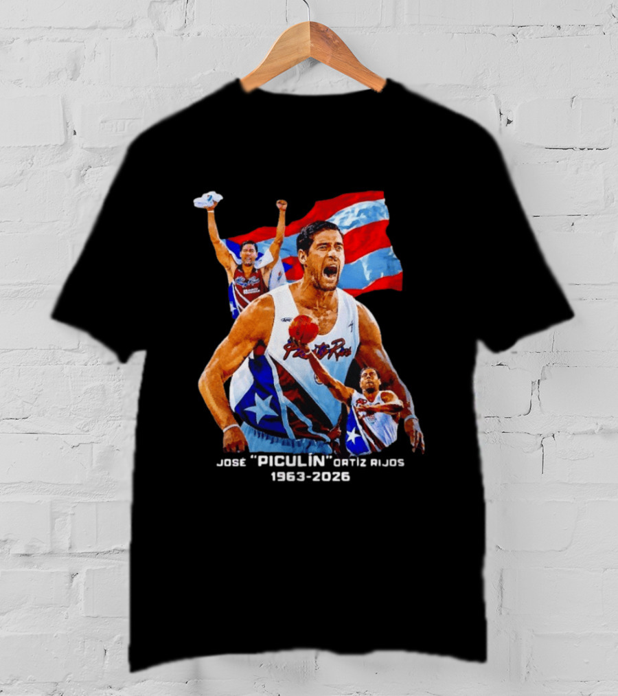José Piculín Ortiz Rijos Puerto Rico Basketball Legend 1963 2026 T-Shirt