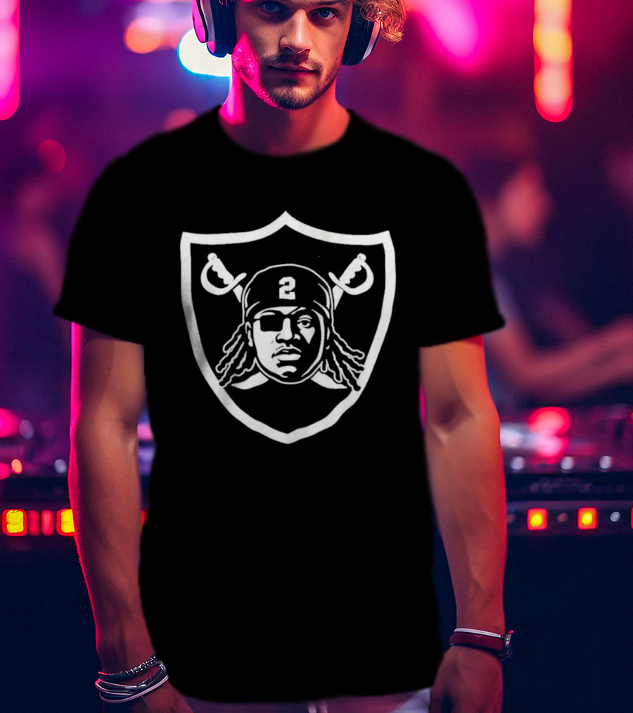 Las Vegas Football Ashton Jeanty Raiders Shield T-Shirt
