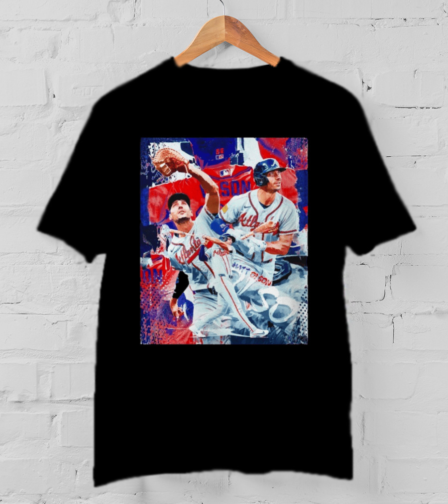 Matt Olson Atlanta Braves Baseball Action Collage T-Shirt