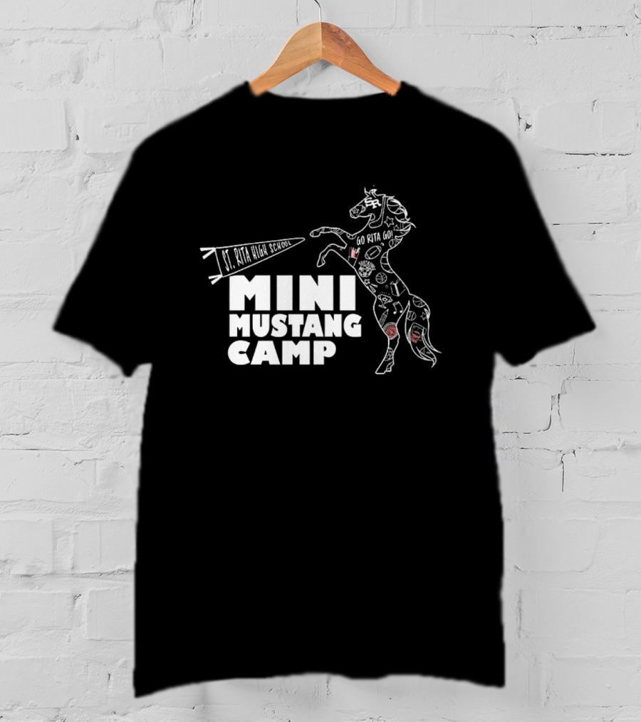 St. Rita High School Mini Mustang Camp Peppy Horse Activities T-Shirt