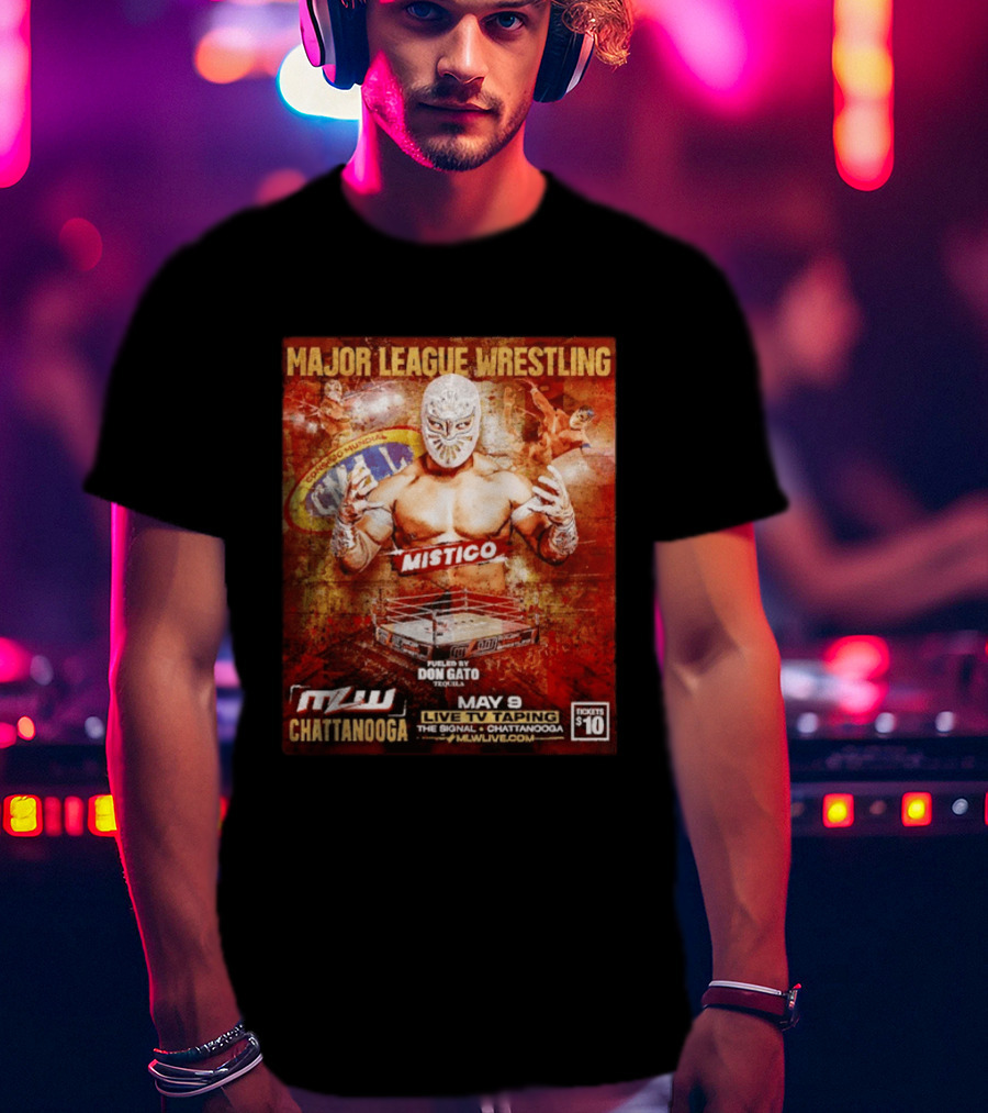 Mistico Major League Wrestling May 9 Live TV Taping The Signal Chattanooga T-Shirt