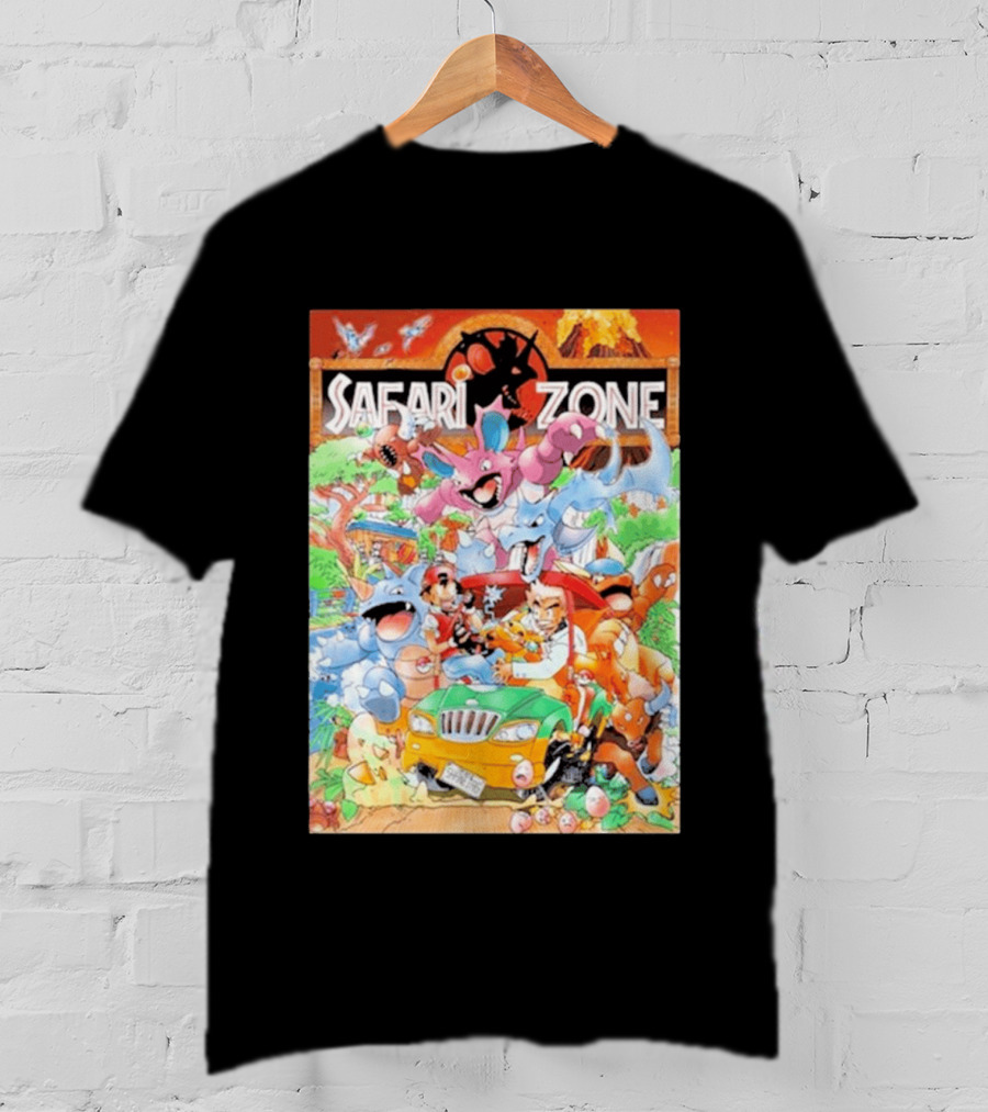 Safari Zone Adventure Pokémon Characters And Professor Interaction T-Shirt