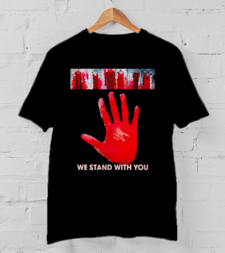 Red Dress Day We Stand With You Handprint T-Shirt