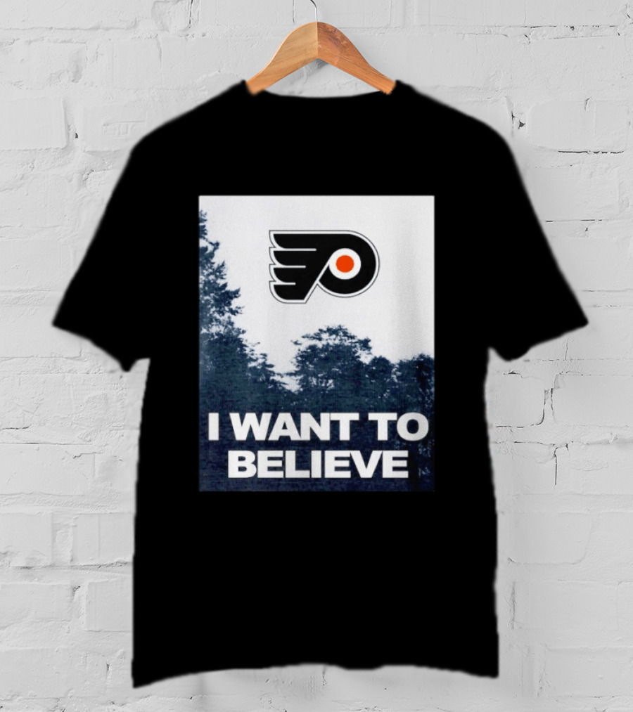 Philadelphia Flyers I Want To Believe UFO Hockey T-Shirt