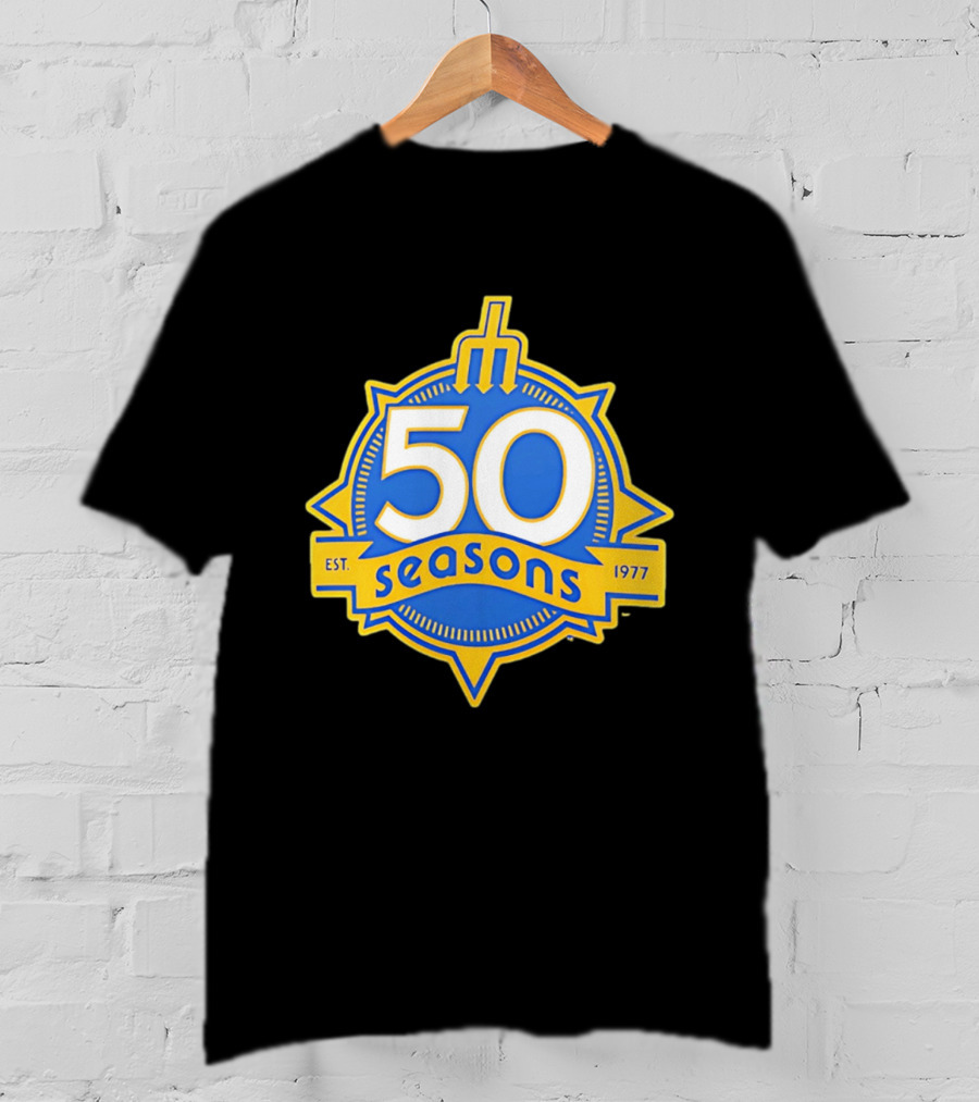 Seattle Mariners 50 Seasons Est. 1977 Baseball Anniversary T-Shirt