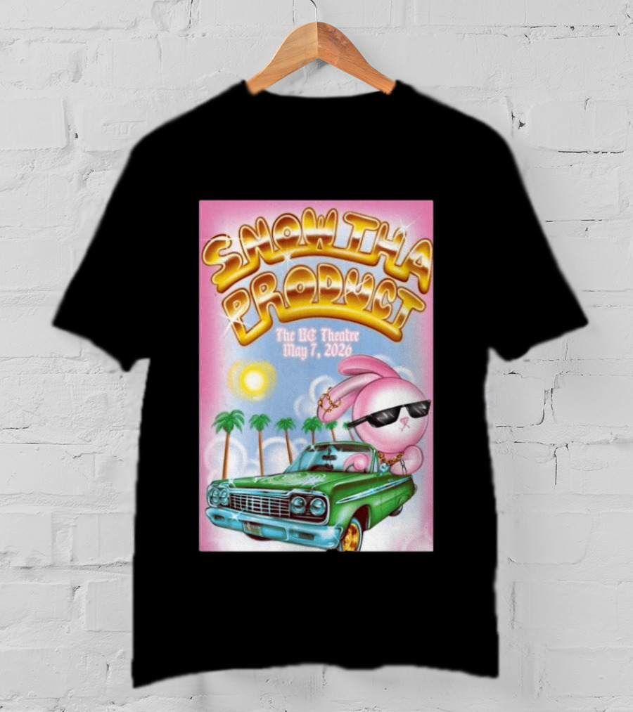 SNOW THA PRODUCT UC Theatre May 7 2026 Pink Bunny Sunglasses Lowrider Palms T-Shirt