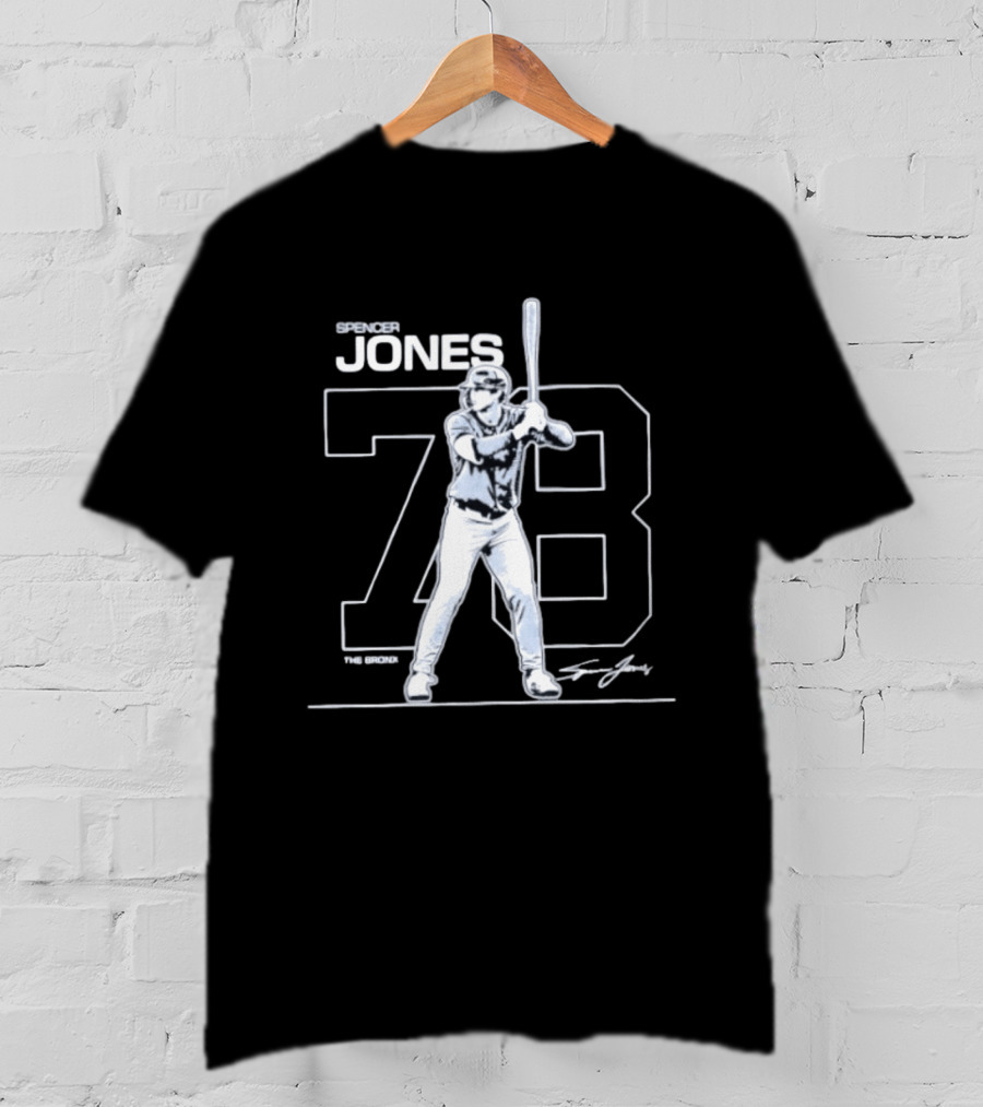 Spencer Jones 78 New York Yankees Baseball Debut T-Shirt