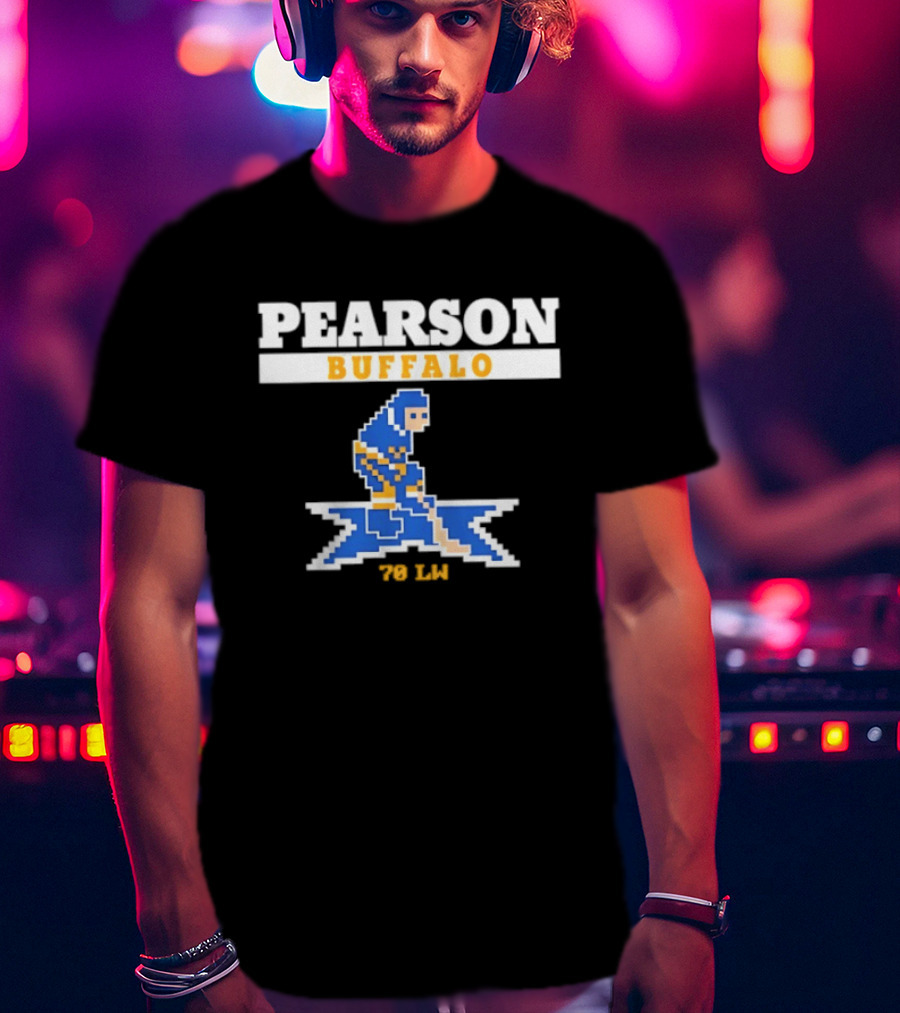 Pearson Buffalo Sabres 70 LW Hockey Pixel T-Shirt