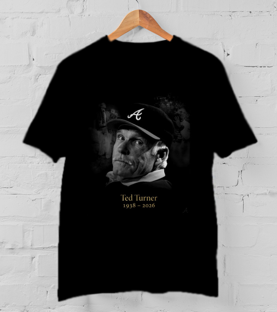 Ted Turner 1938 2026 Atlanta Cap Commemoration T-Shirt