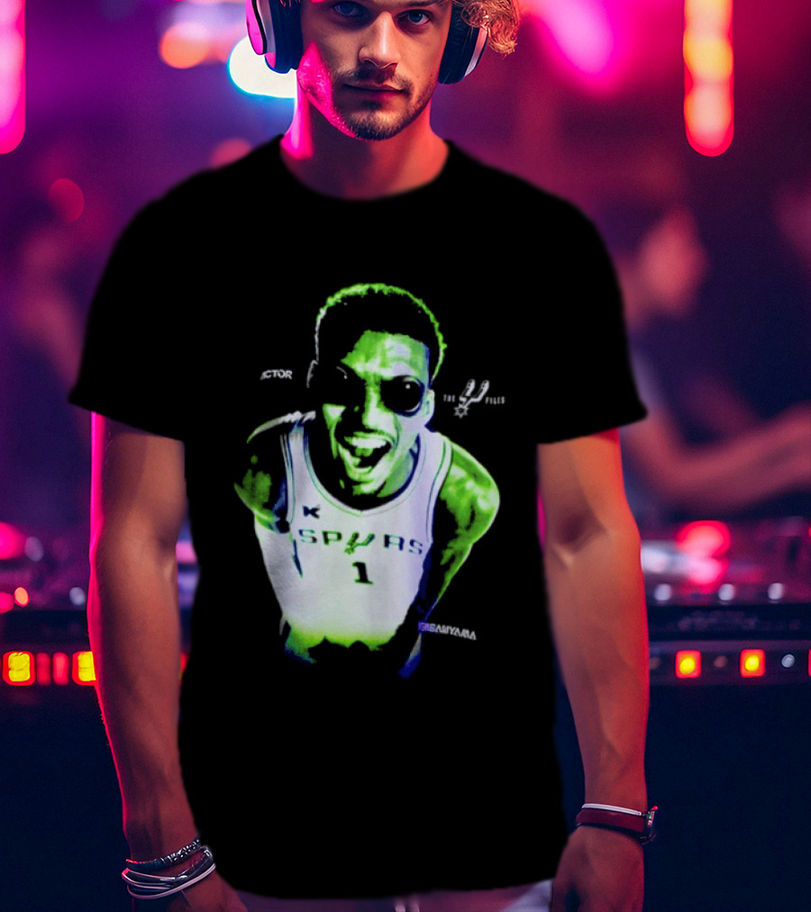 The Alien Victor Wembanyama Spurs X Files Mashup Paranormal Basketball T-Shirt