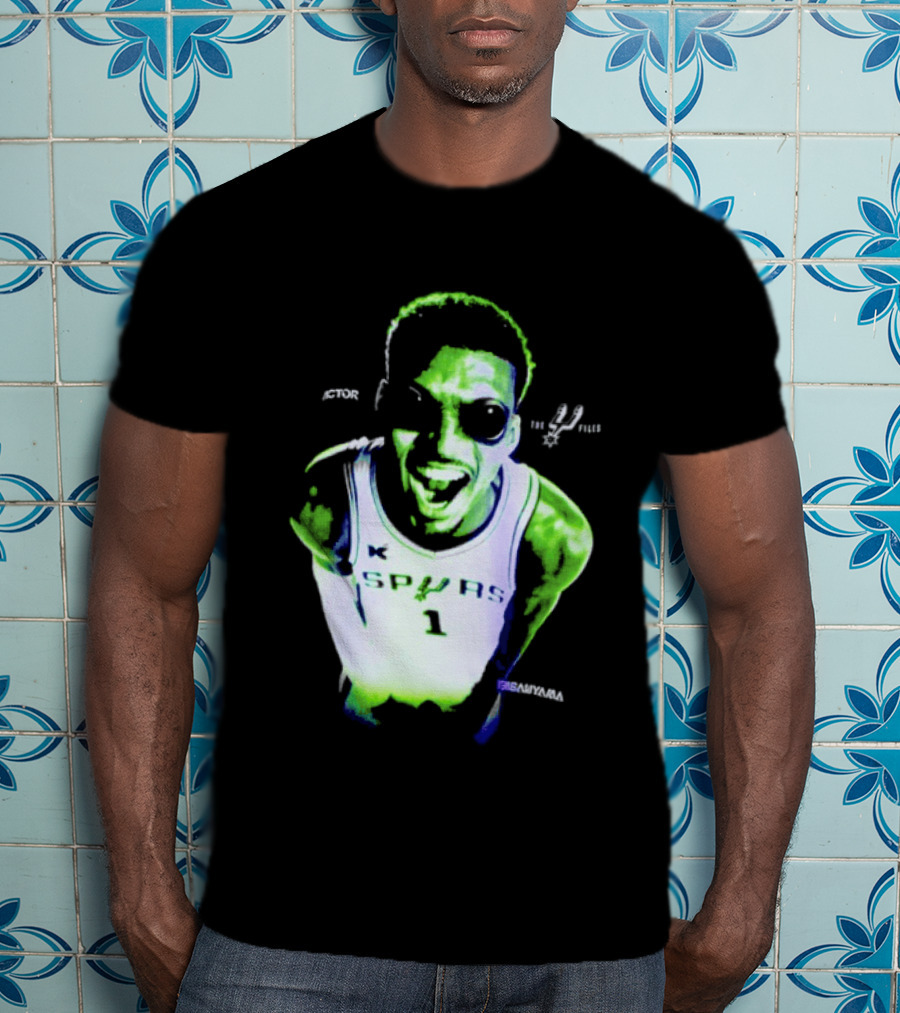 The Alien Victor Wembanyama Spurs X Files Mashup Paranormal Basketball T-Shirt