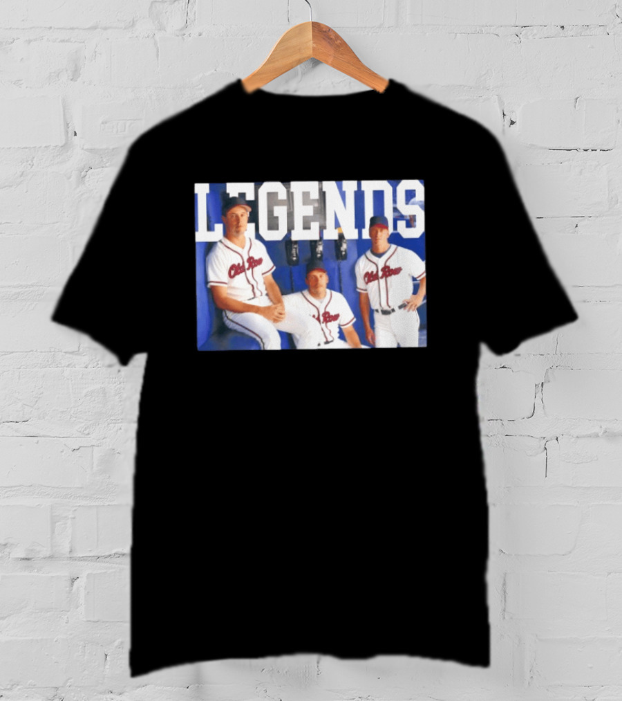 Atlanta Braves Legends The Big Three 1993 2002 T-Shirt