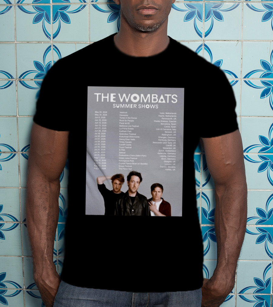 The Wombats Summer Shows 2026 Tour Dates And Locations T-Shirt