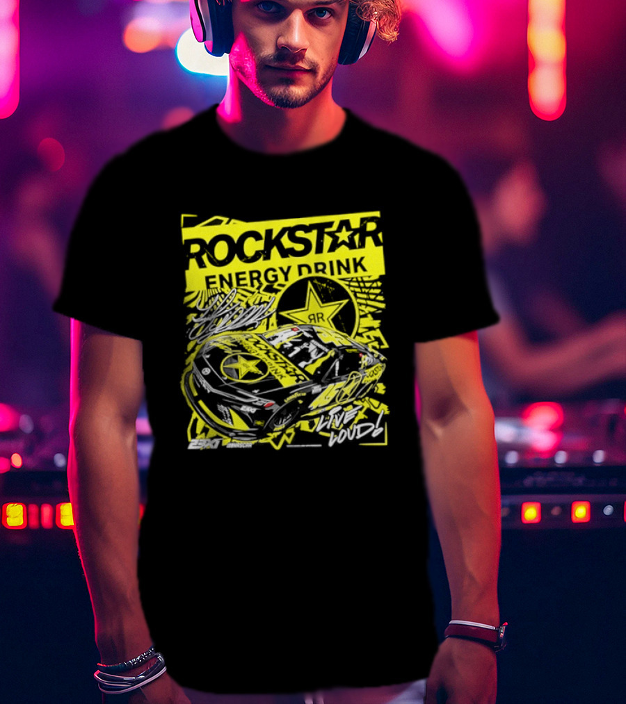 Tyler Reddick 23XI Racing Rockstar Energy Drink Car T-Shirt