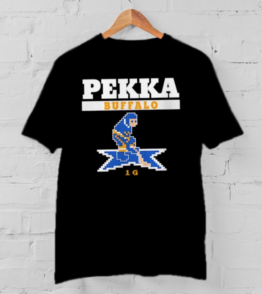 Pekka Buffalo Sabres 16 Hockey Pixelated Player T-Shirt