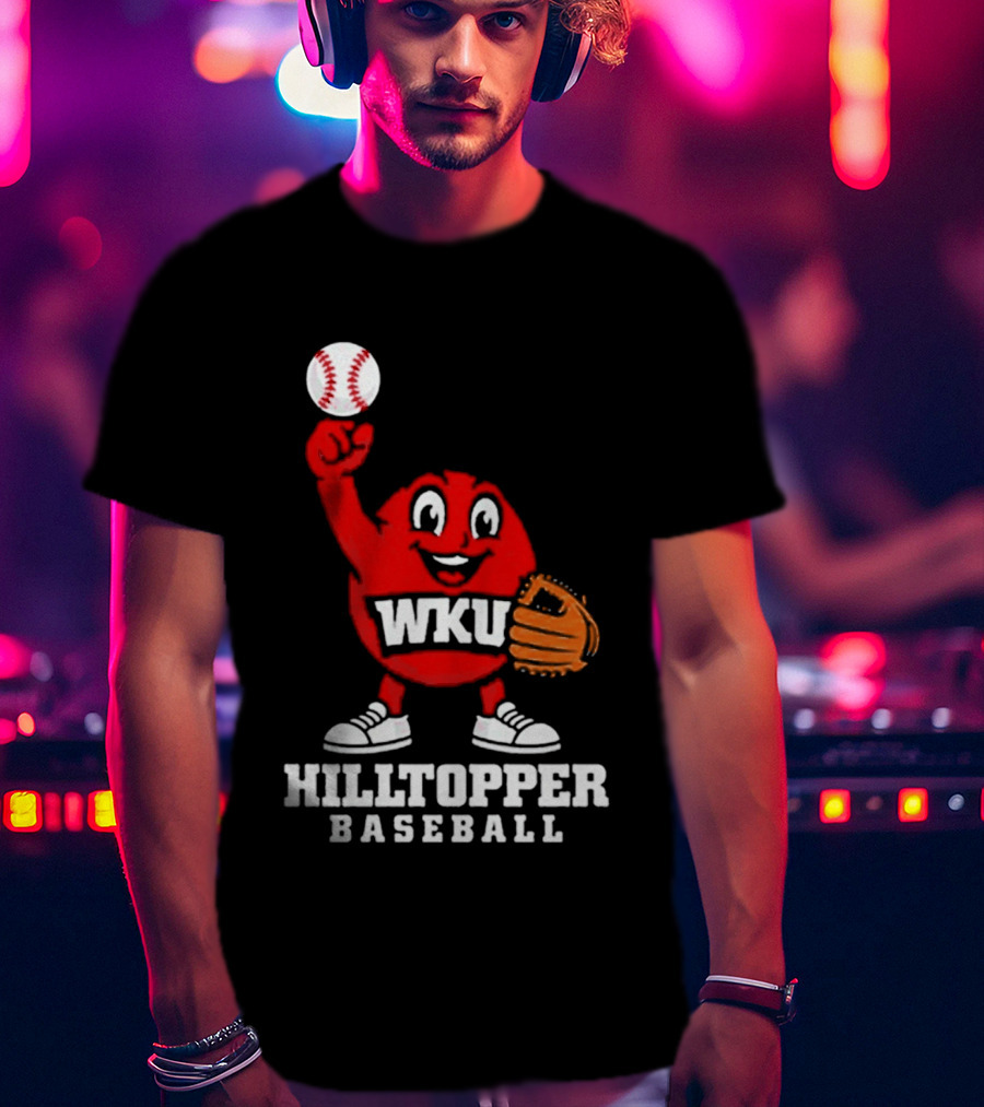 WKU Hilltopper Baseball Mascot With Glove And Ball T-Shirt