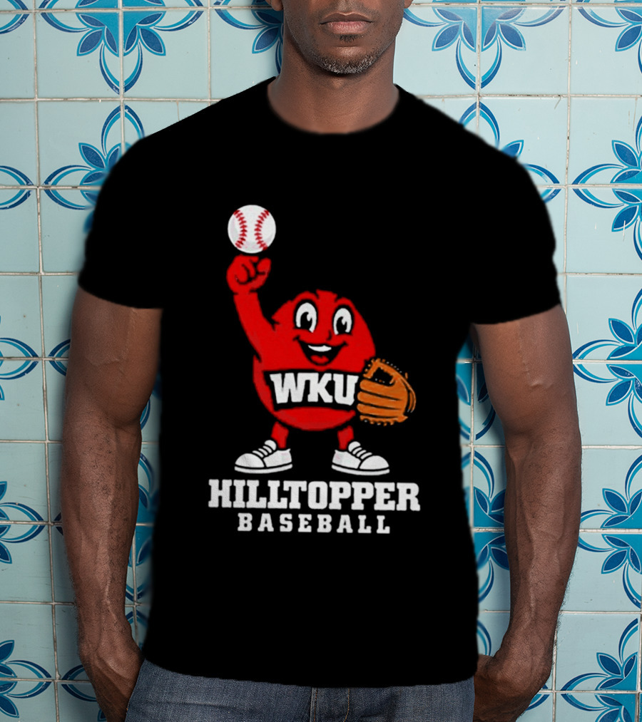 WKU Hilltopper Baseball Mascot With Glove And Ball T-Shirt