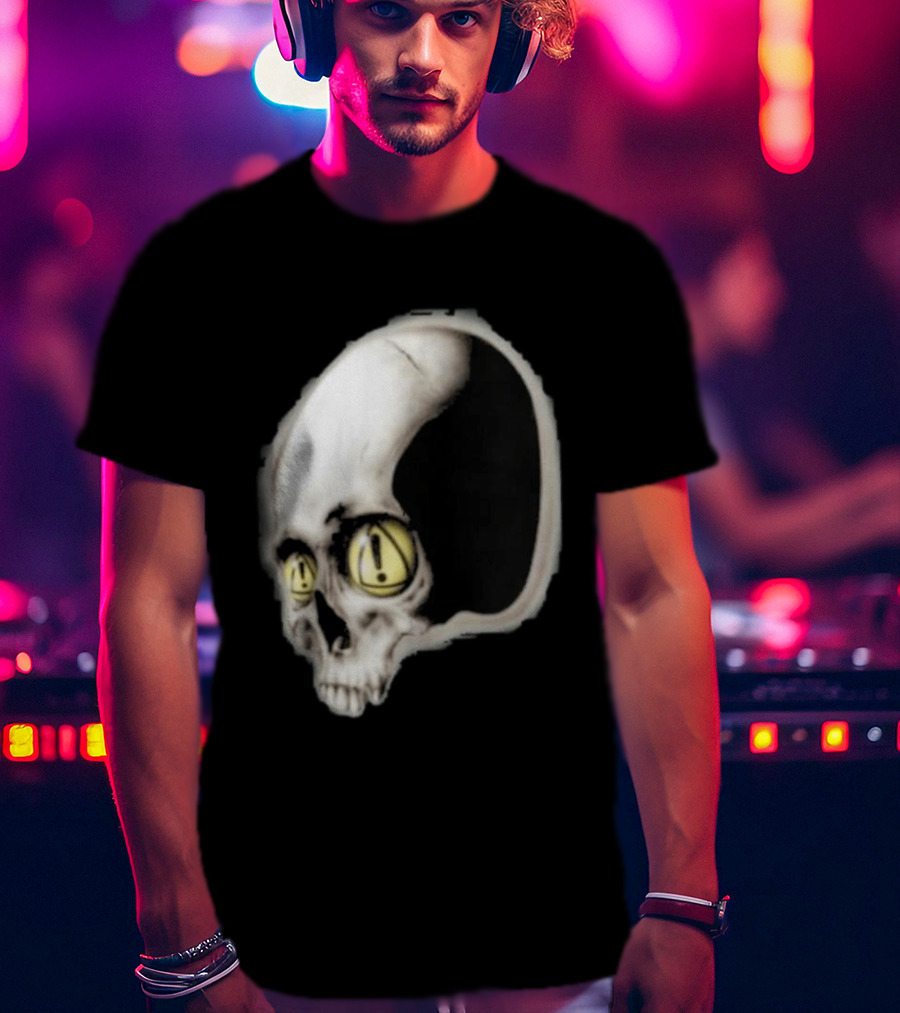 Yeat Dangerous Summer Skull Graphic With Distorted 3D Effect T-Shirt