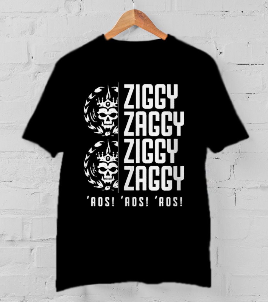Ziggy Zaggy Ziggy Zaggy Aos Aos Aos Skull Crown Laurel T-Shirt