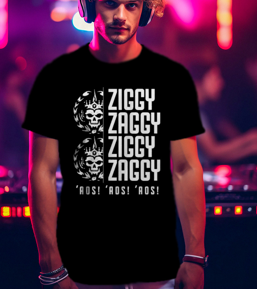 Ziggy Zaggy Ziggy Zaggy Aos Aos Aos Skull Crown Laurel T-Shirt