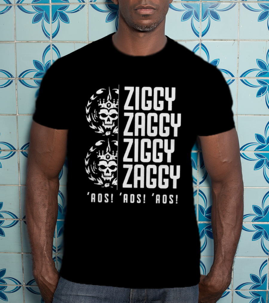 Ziggy Zaggy Ziggy Zaggy Aos Aos Aos Skull Crown Laurel T-Shirt