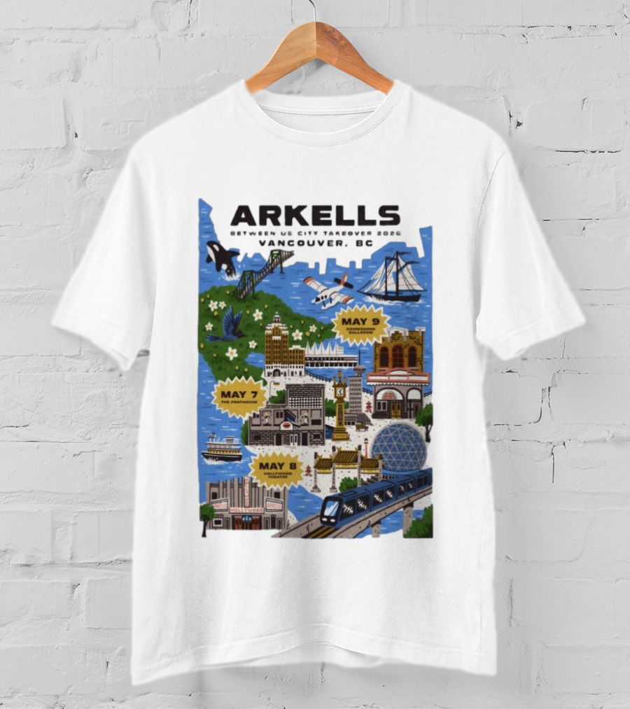 Arkells May 7 2026 The Penthouse Vancouver Concert T-Shirt