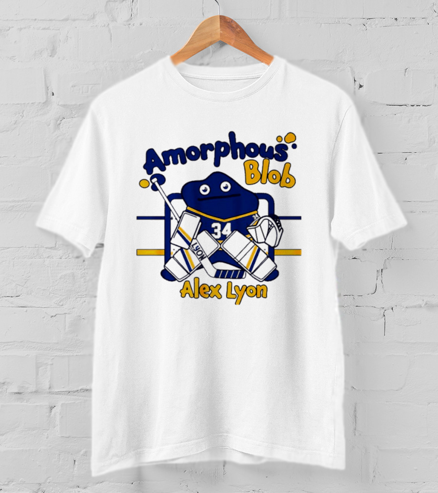 Buffalo Hockey Amorphous Blob Alex Lyon 34 T-Shirt