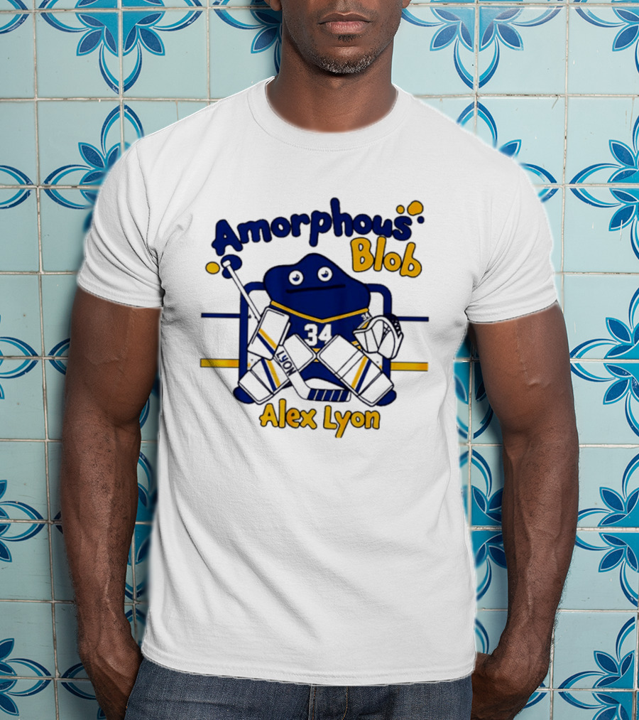 Buffalo Hockey Amorphous Blob Alex Lyon 34 T-Shirt